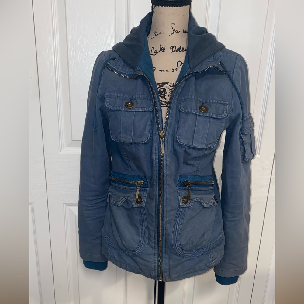 BB DAKOTA cargo jacket | medium blue | size medium | Bella Swan